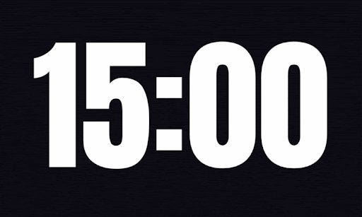 15 MINUTE COUNTDOWN