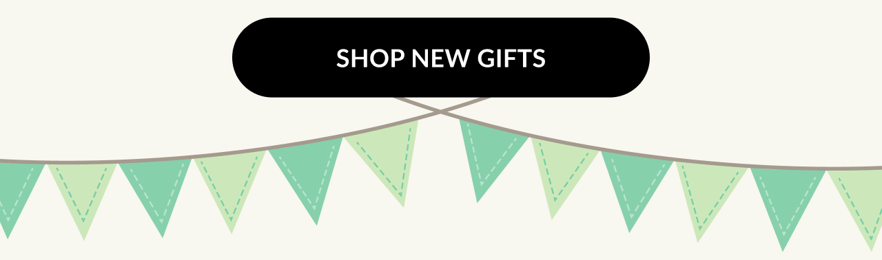 A black button with text that reads ''Shop New Gifts''.
