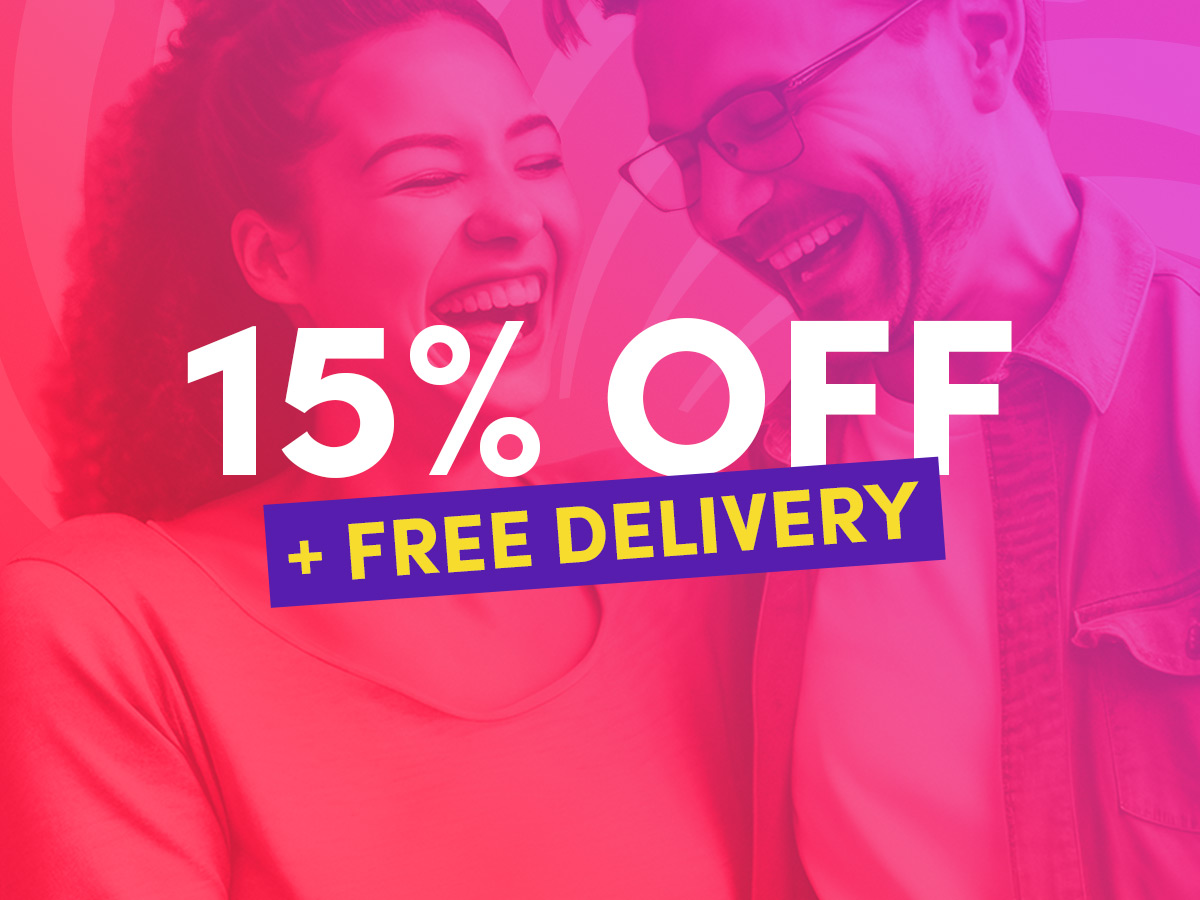 15% off & free delivery