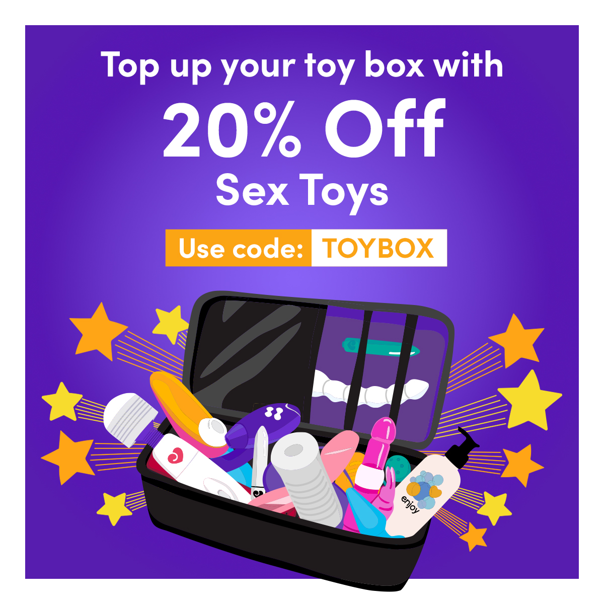 20% Off ALL Sex Toys with code TOYBOX