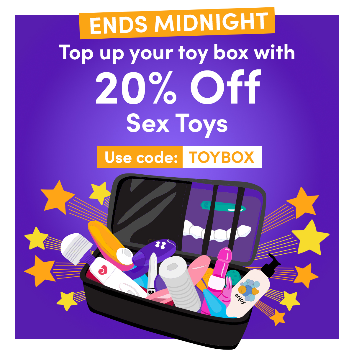 20% Off ALL Sex Toys with code TOYBOX