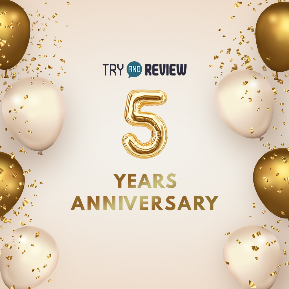 Try and Review 5 Years Banners