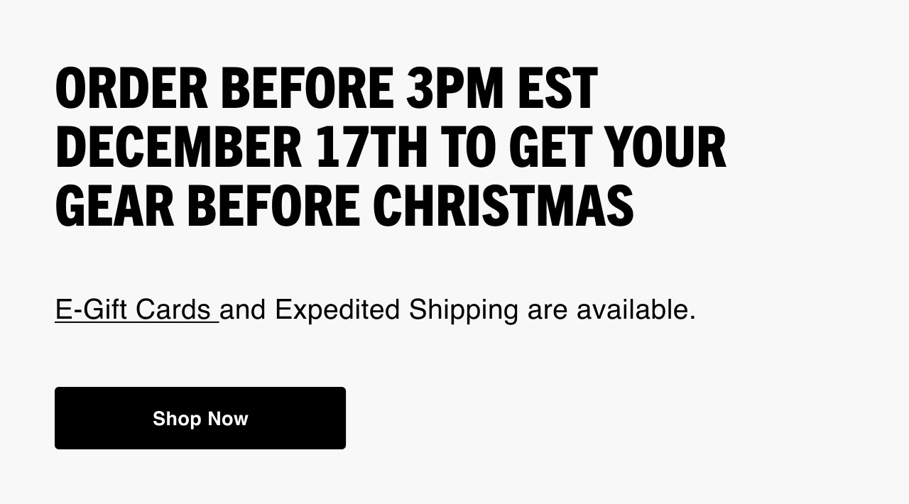 Shipping Deadline