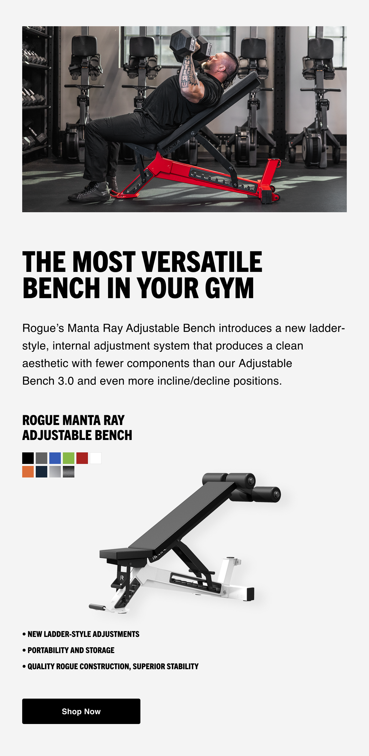 Rogue Manta Ray Adjustable Bench