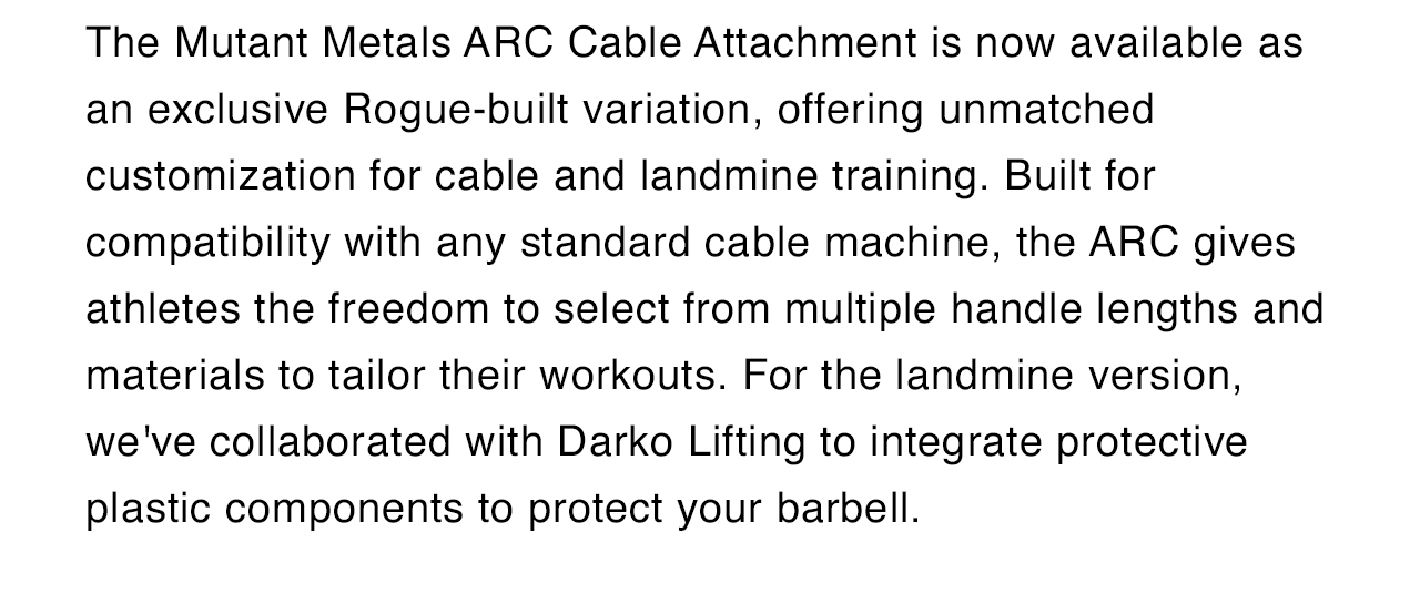 Mutant Metals ARC Cable Attachment now available as an exclusive Rogue-built variation.