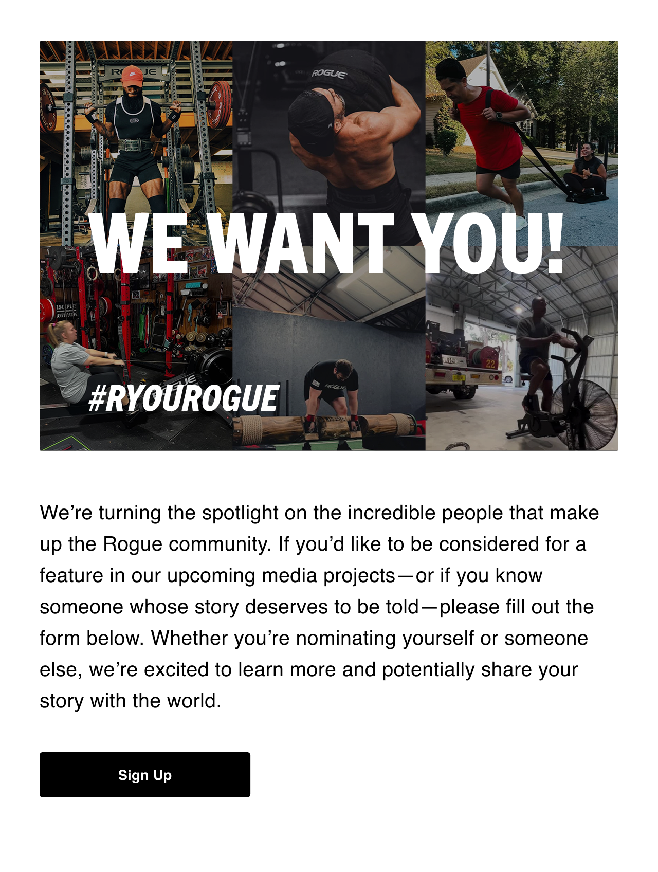 We Want You!