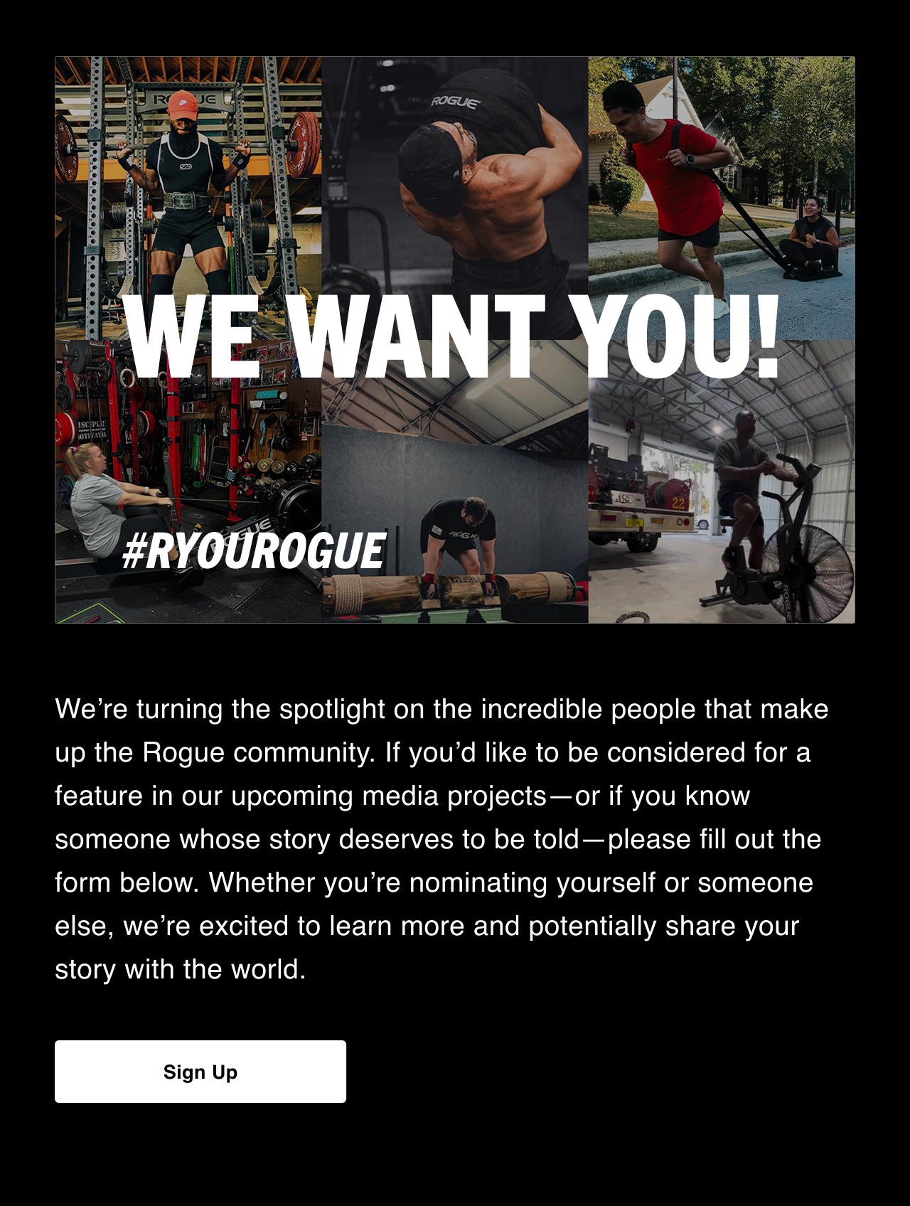 We Want You!