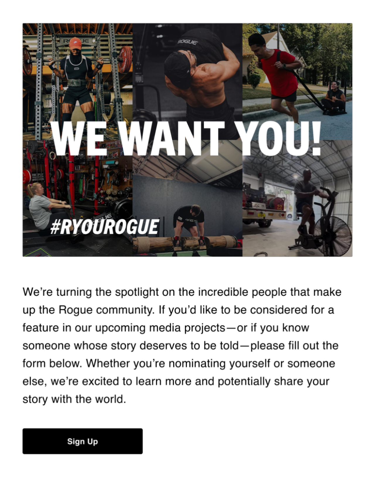 We Want You!