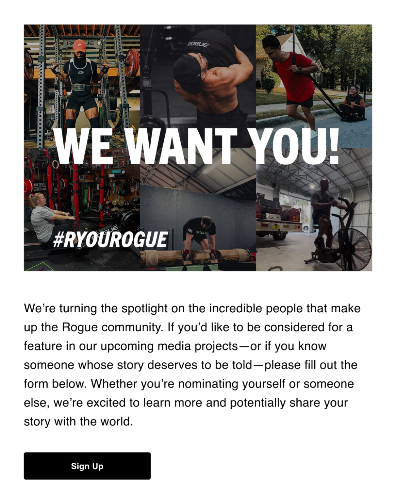 We Want You!