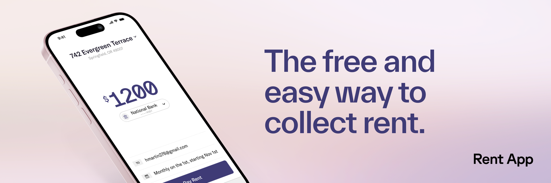 The free and easy way to collect rent. 