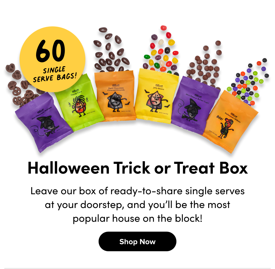 Halloween Trick or Treat Box Leave our box of ready-to-share single serves at your doorstep, and you’ll be the most popular house on the block! Shop Now