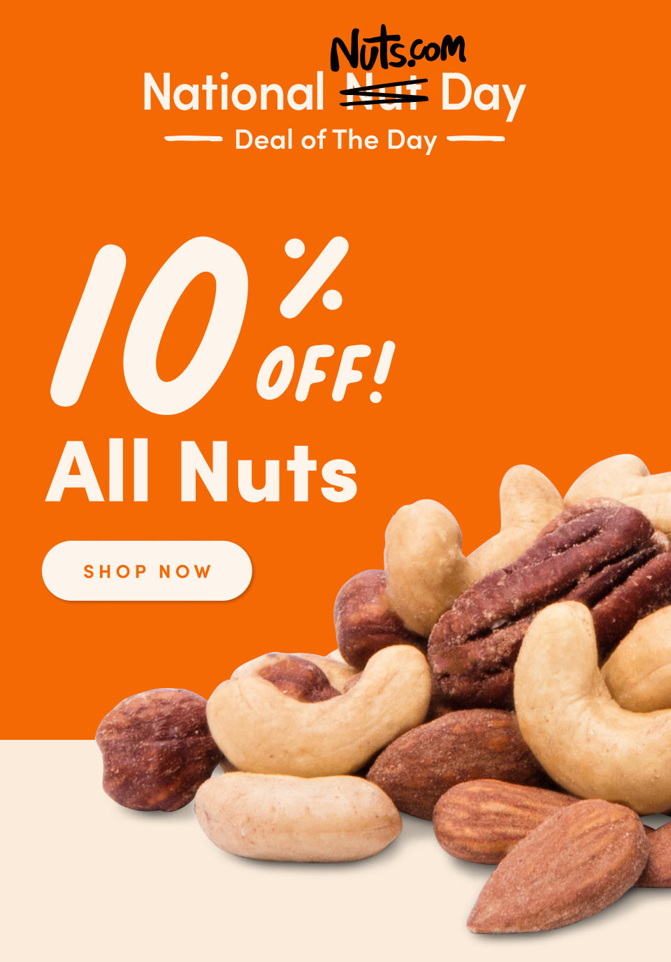 10% Off All Nuts ; Redeem Now