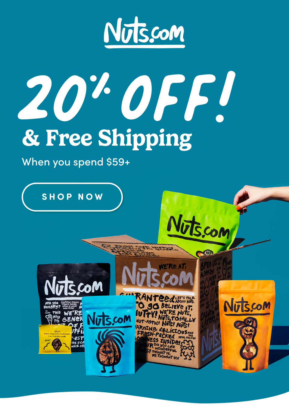 20% OFF! & Free Shipping When you spend $59+ Shop Now