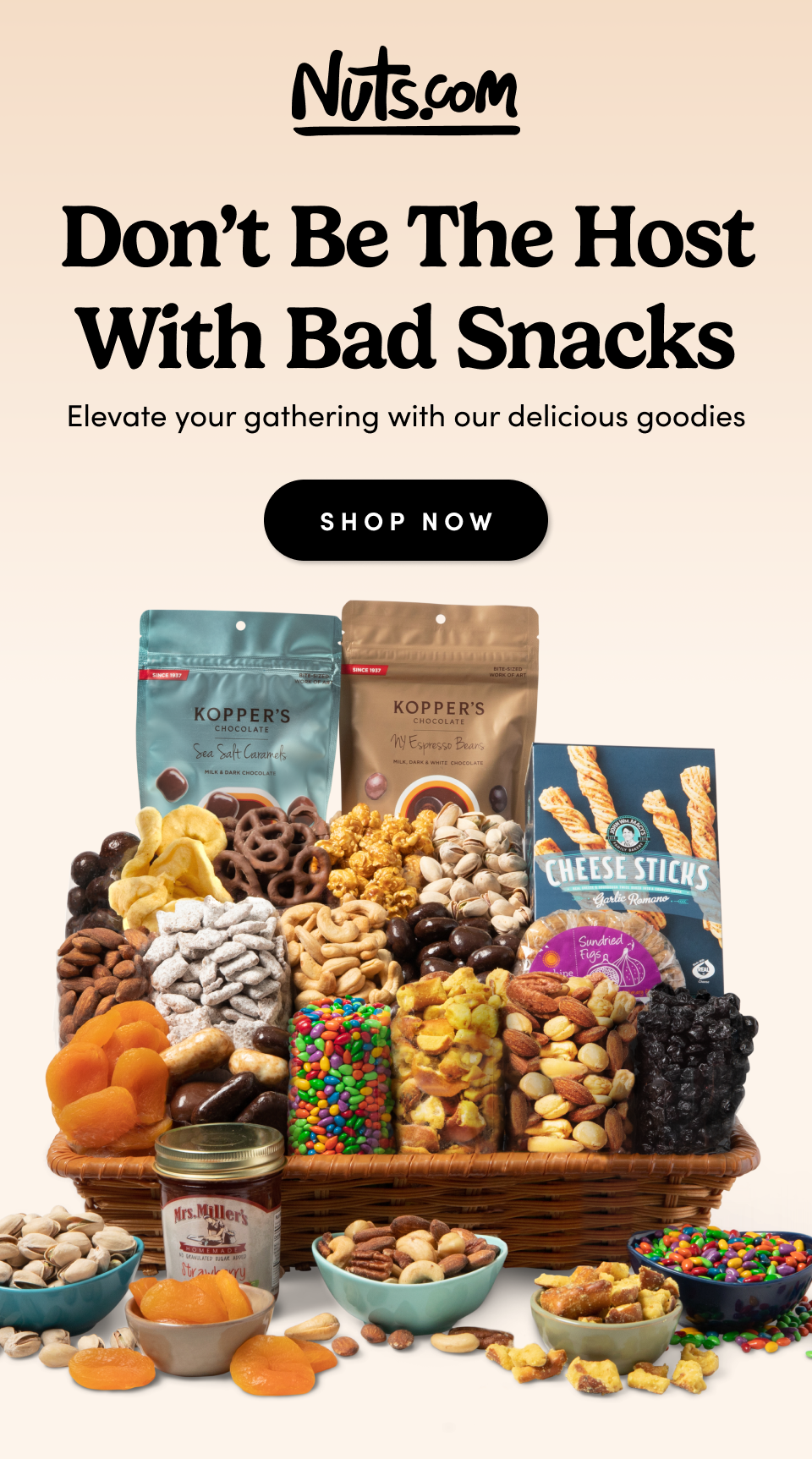 Nuts.com; Don’t Be The Host With Bad Snacks Elevate your gathering with our delicious goodies SHOP NOW
