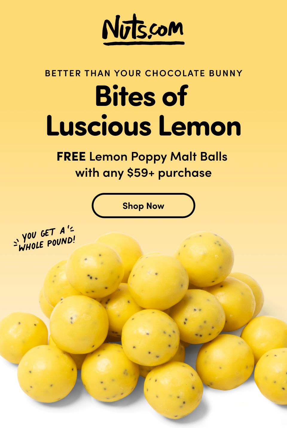 Nuts.com; Savor The Flavors of Easter; Featuring creamy chocolates, sweet candies & gourmet gifts; Shop Now 