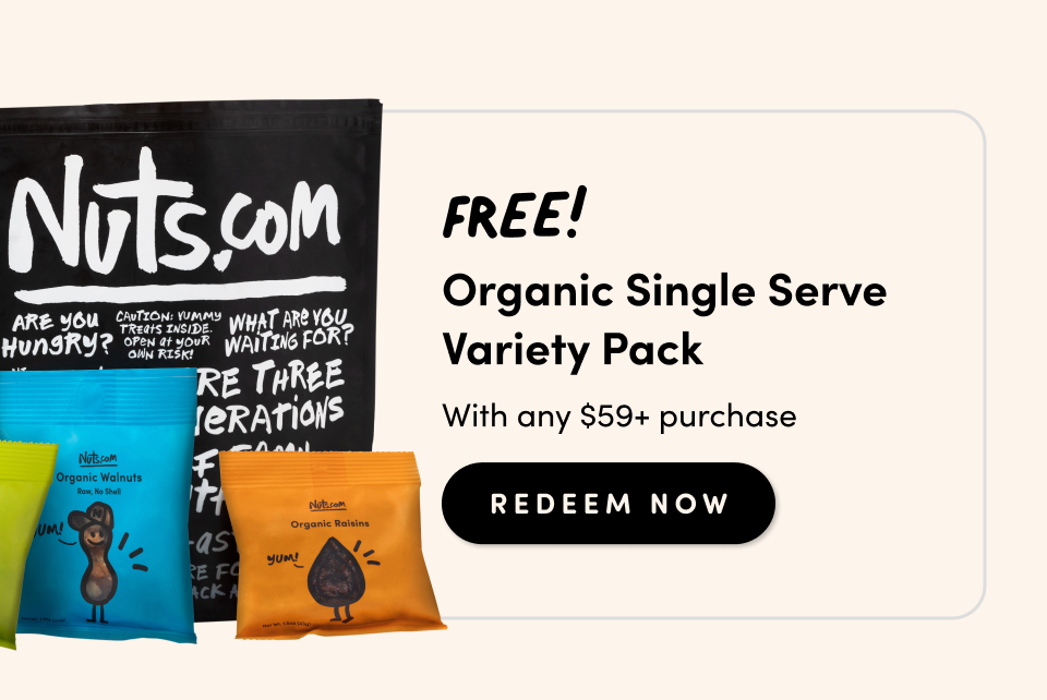 FREE! Organic Single Serve Variety Pack with any $59+ purchase 