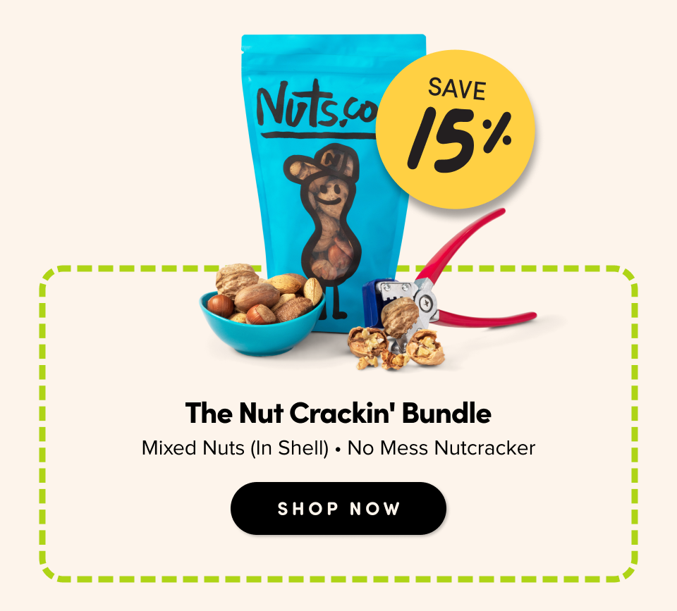 SAVE 15%; The Nut Crackin' Bundle Mixed Nuts (In Shell) | No Mess Nutcracker Shop Now