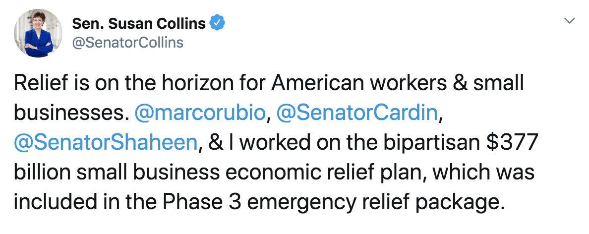 Senator Susan Collins