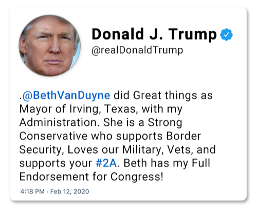 Beth Van Duyne Endorsement