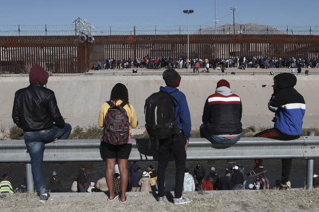 Immigrants at the southern US border