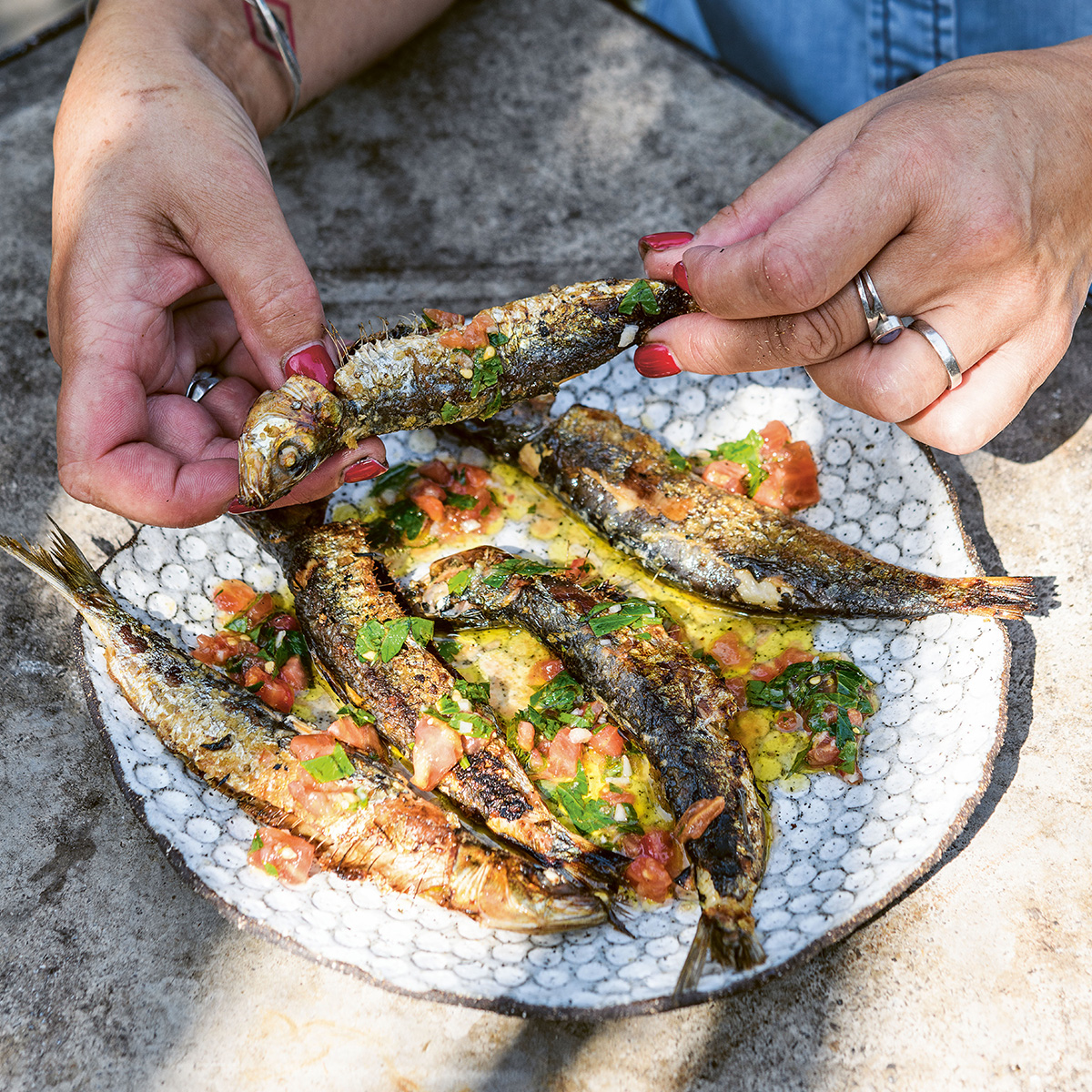 Sardines with Tomato Dressing