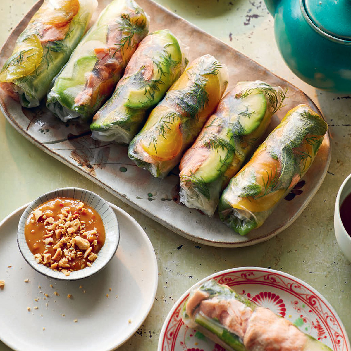 Salmon & Avocado Summer Rolls