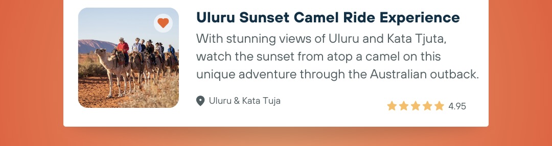 Uluru Sunset Camel Ride Experience