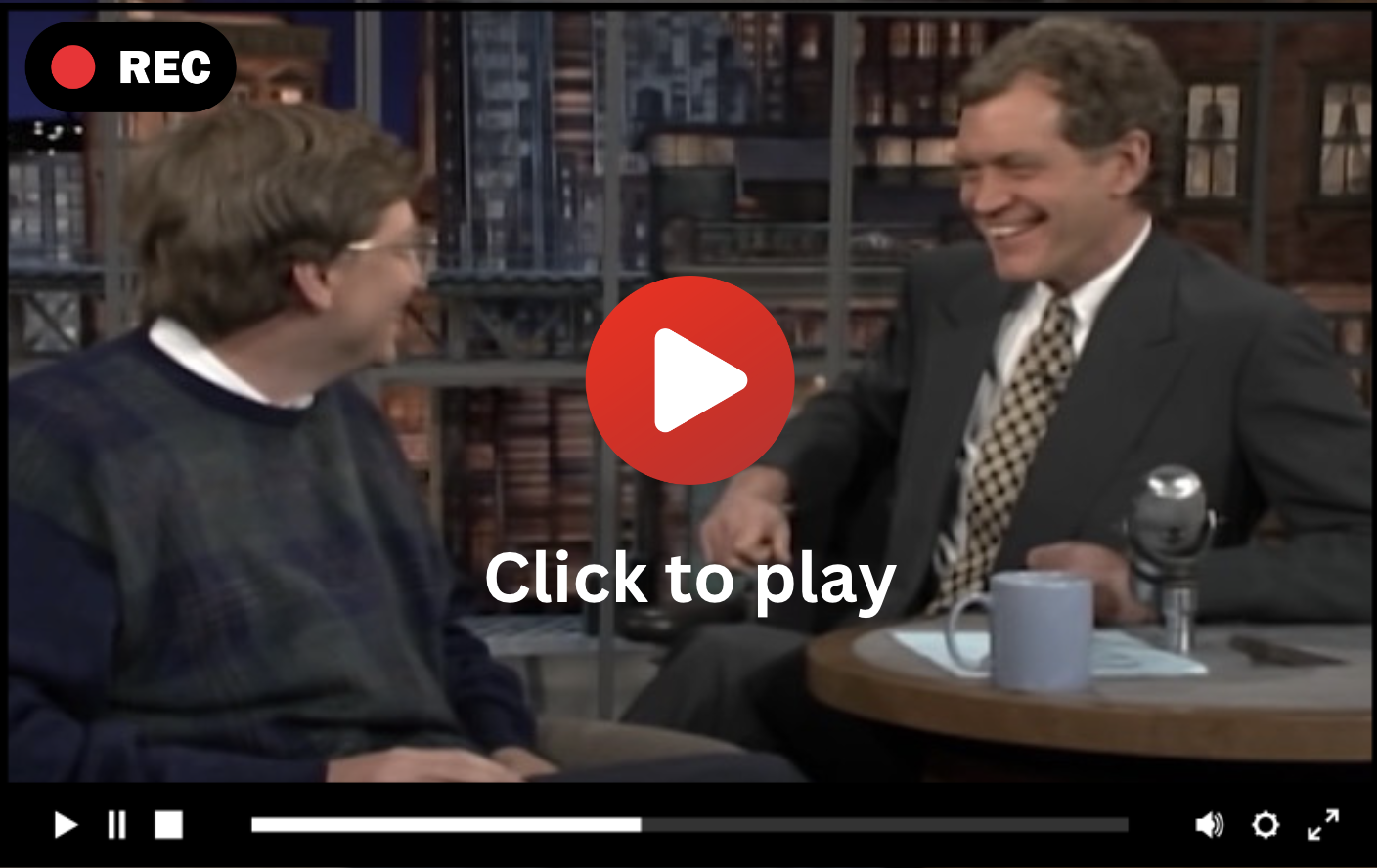 Bill Gates and David Letterman