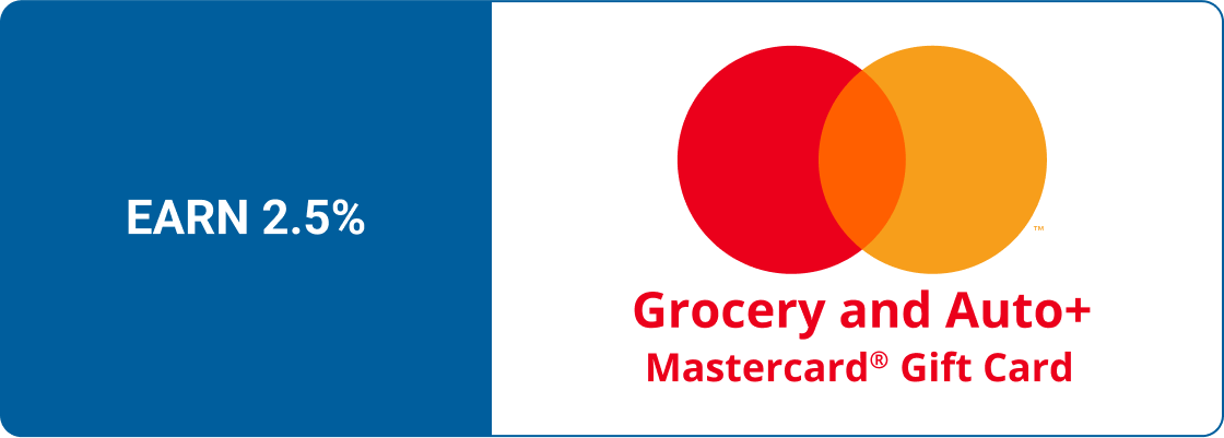 Earn 2.5% on Mastercard's Gas and Auto+ card