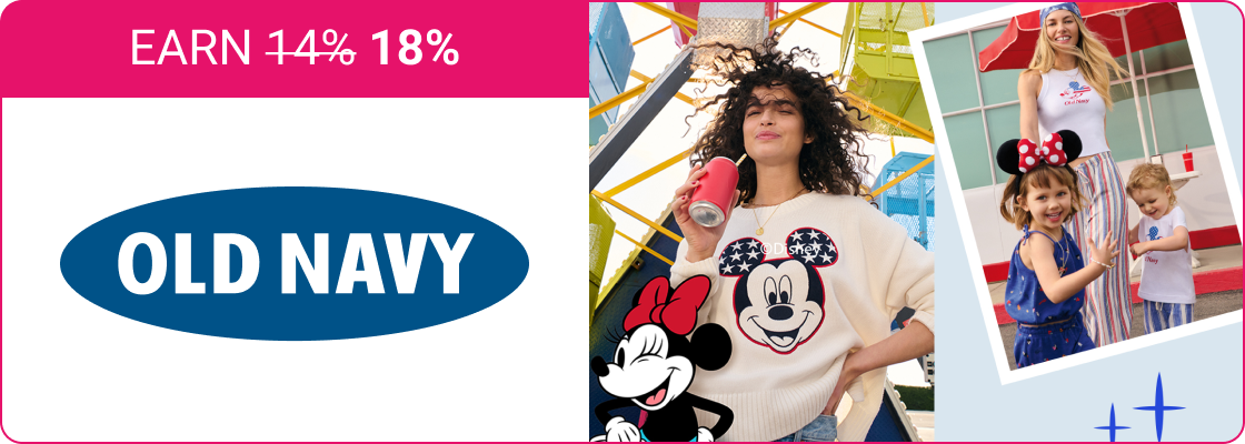 Earn 18% with Old Navy