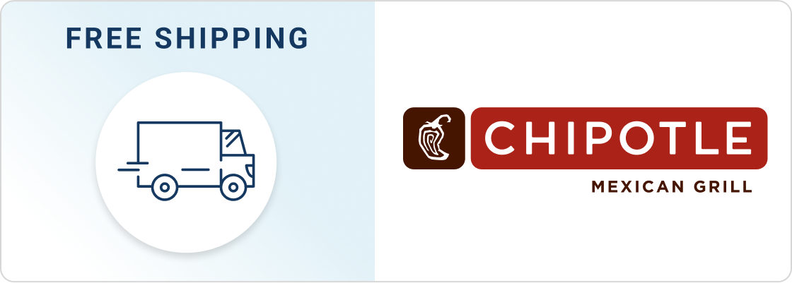 Free shipping on Chipotle orders $150+