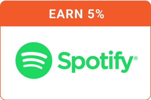 Earn 5% with Spotify