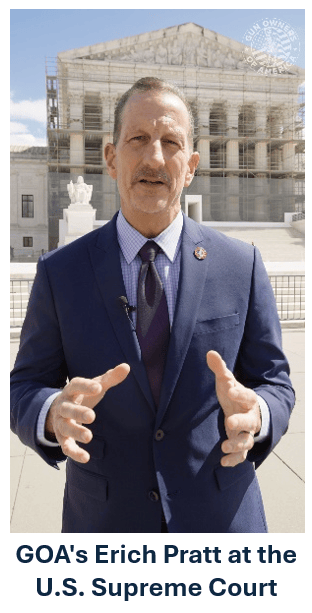 Erich Pratt in front of the U.S. Supreme Court
