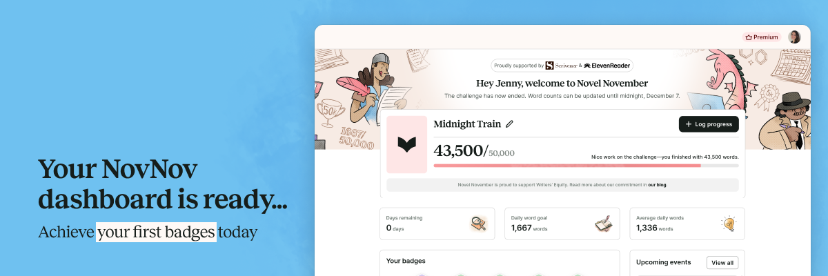 Your NovNov dashboard is ready... Achieve your first badges today