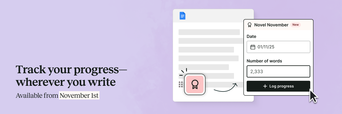 Track your progress—wherever you write: available from November 1st