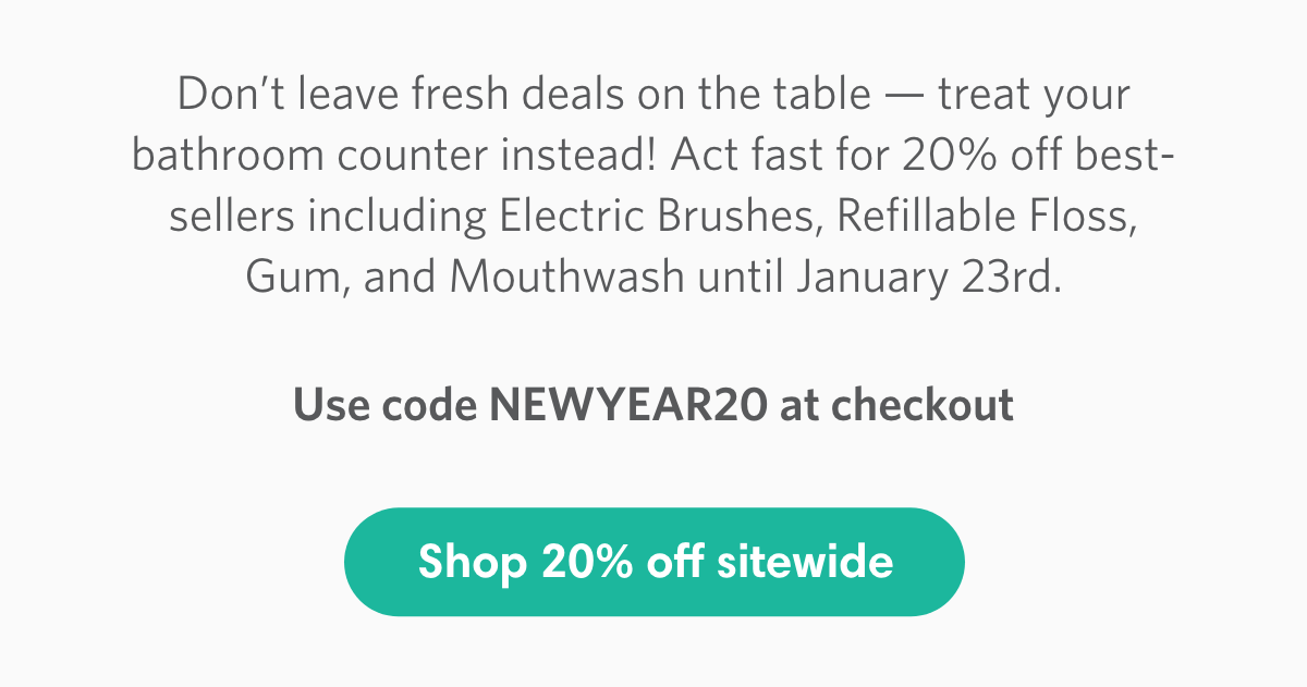 Shop 20% off sitewide