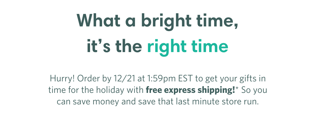 Free Express shipping on orders over $60