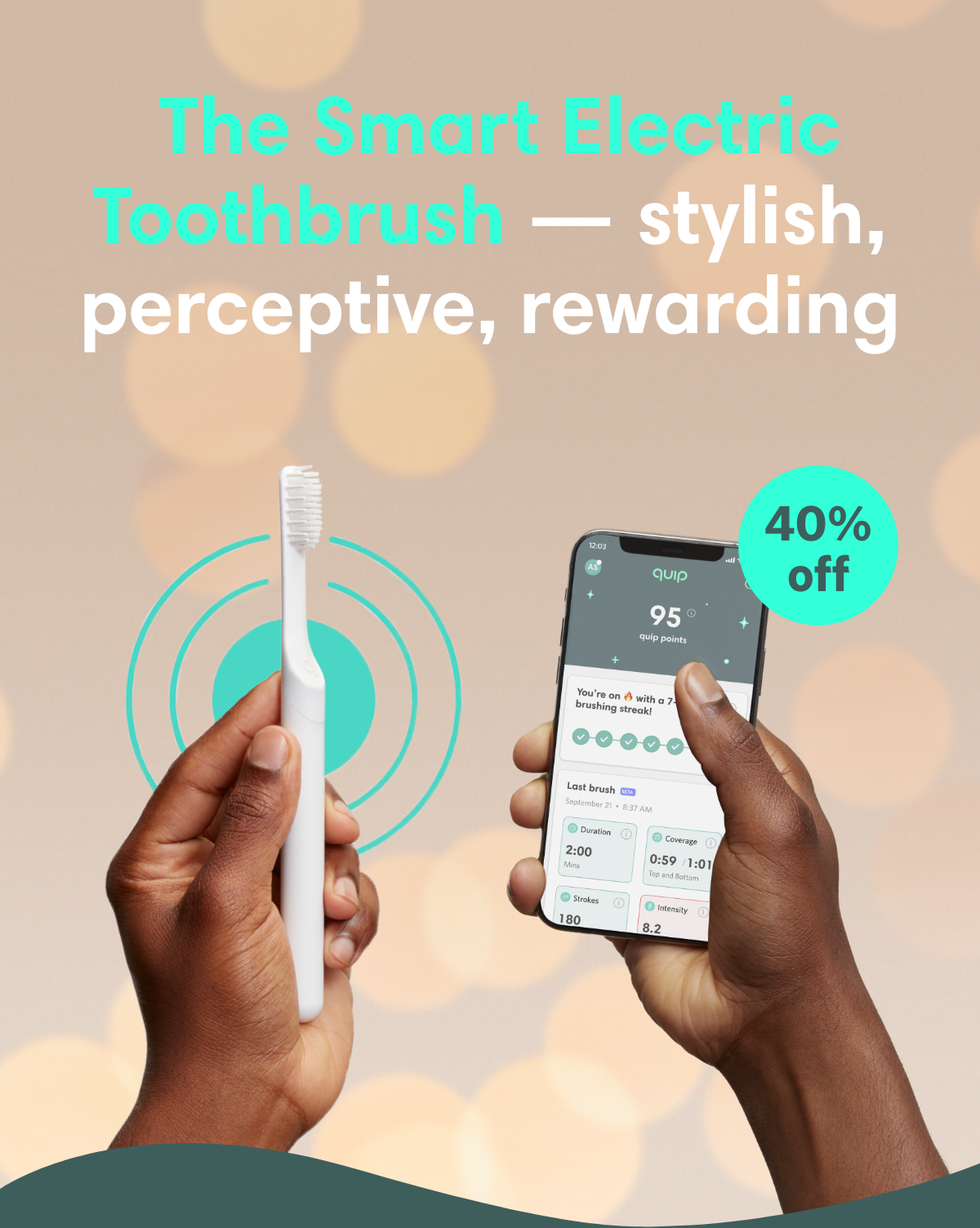 Smart electric toothbrush 40% off