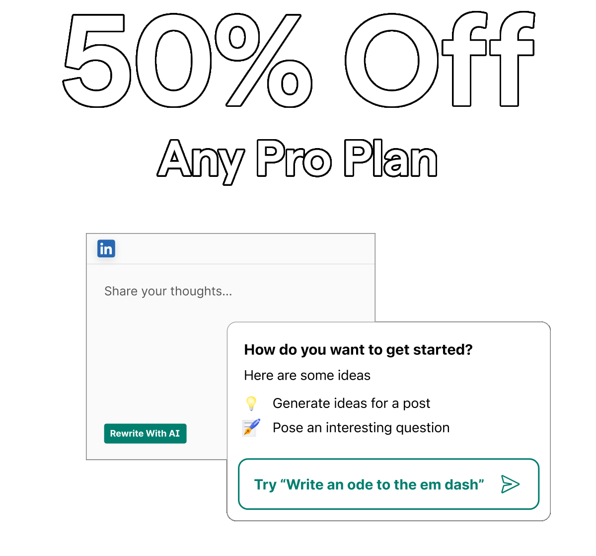 50% OFF Any Pro Plan