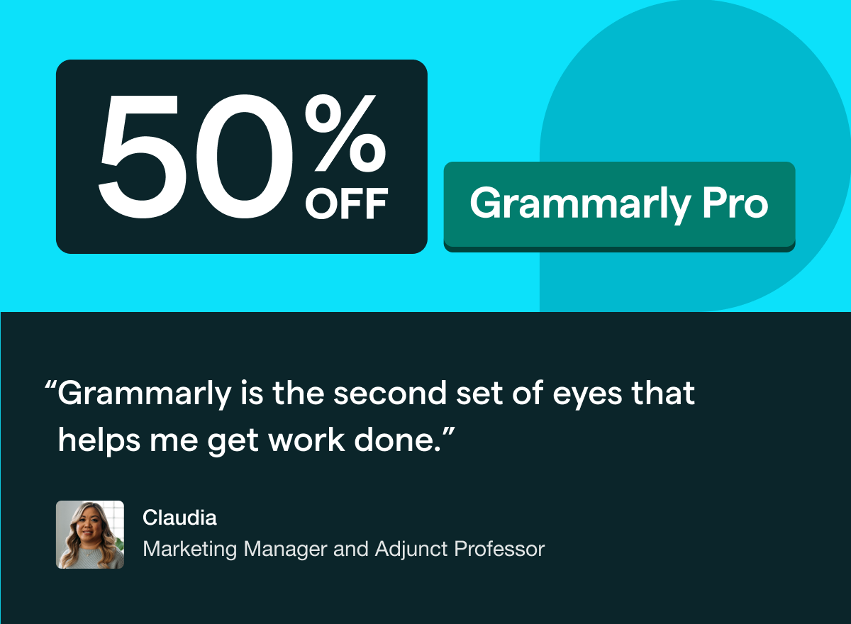 50% OFF Grammarly Pro