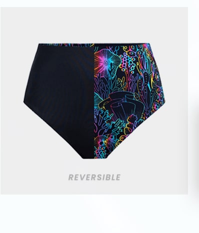 Reversible High Waist Swim Bottom