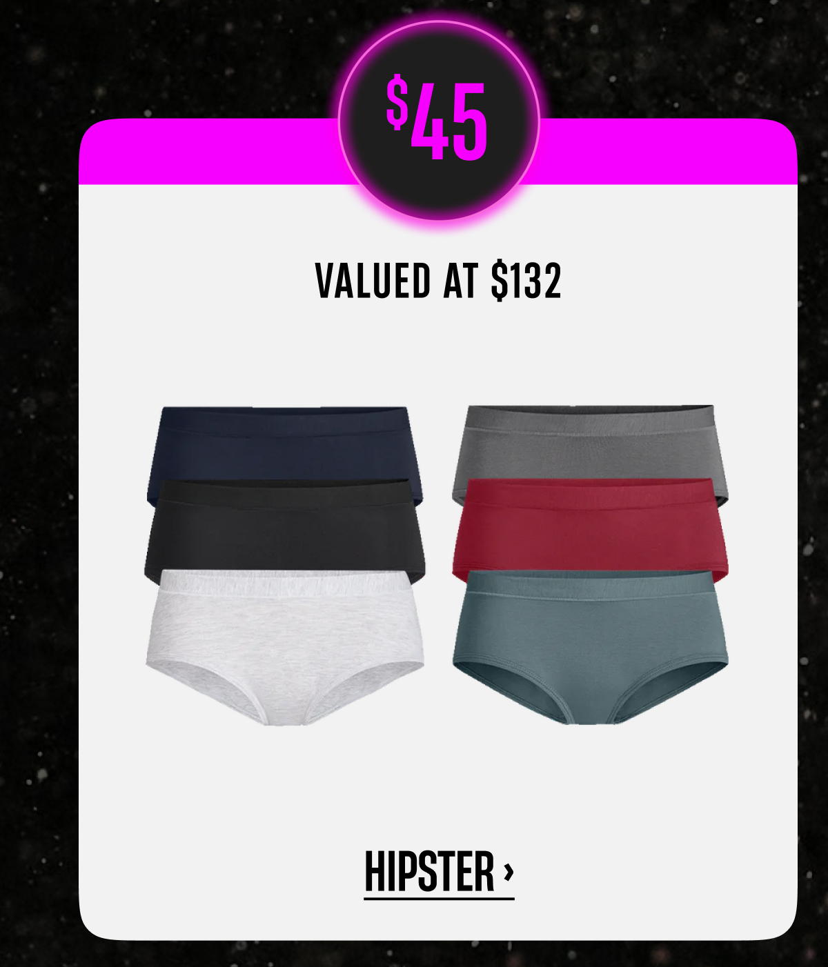 $45 | Valued at $132 | FF Hipster