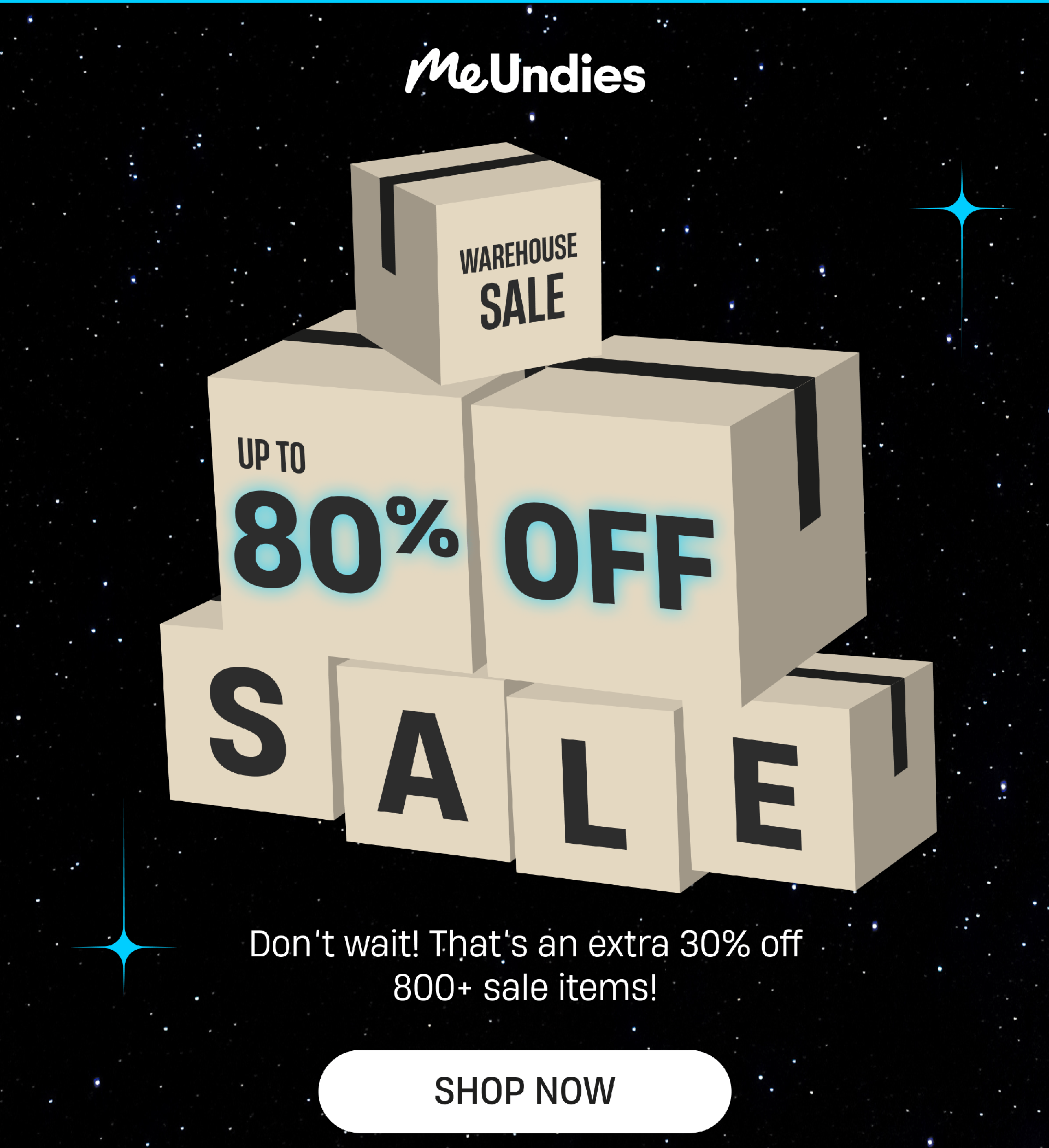 MeUndies | Warehouse Sale | Upto 80% Off Sale | Don't wait! That's an extra 30% off 800+ sale items! | Shop Now