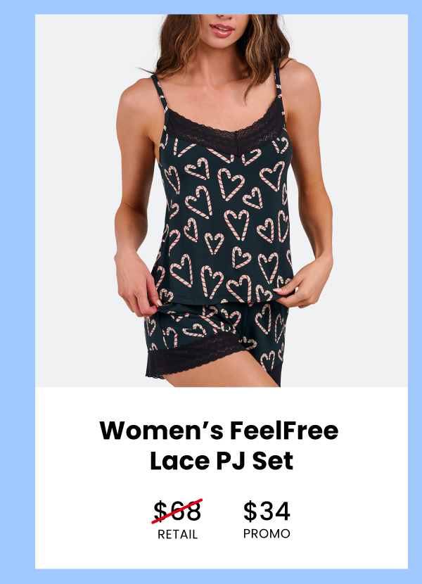 Women's FeelFree Lace PJ Set