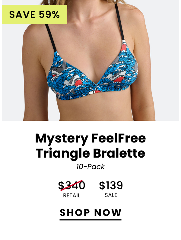 Mystery FeelFree Triangle Bralette 10 Pack