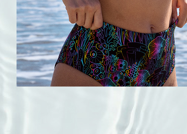 Reversible High Waist Swim Bottom