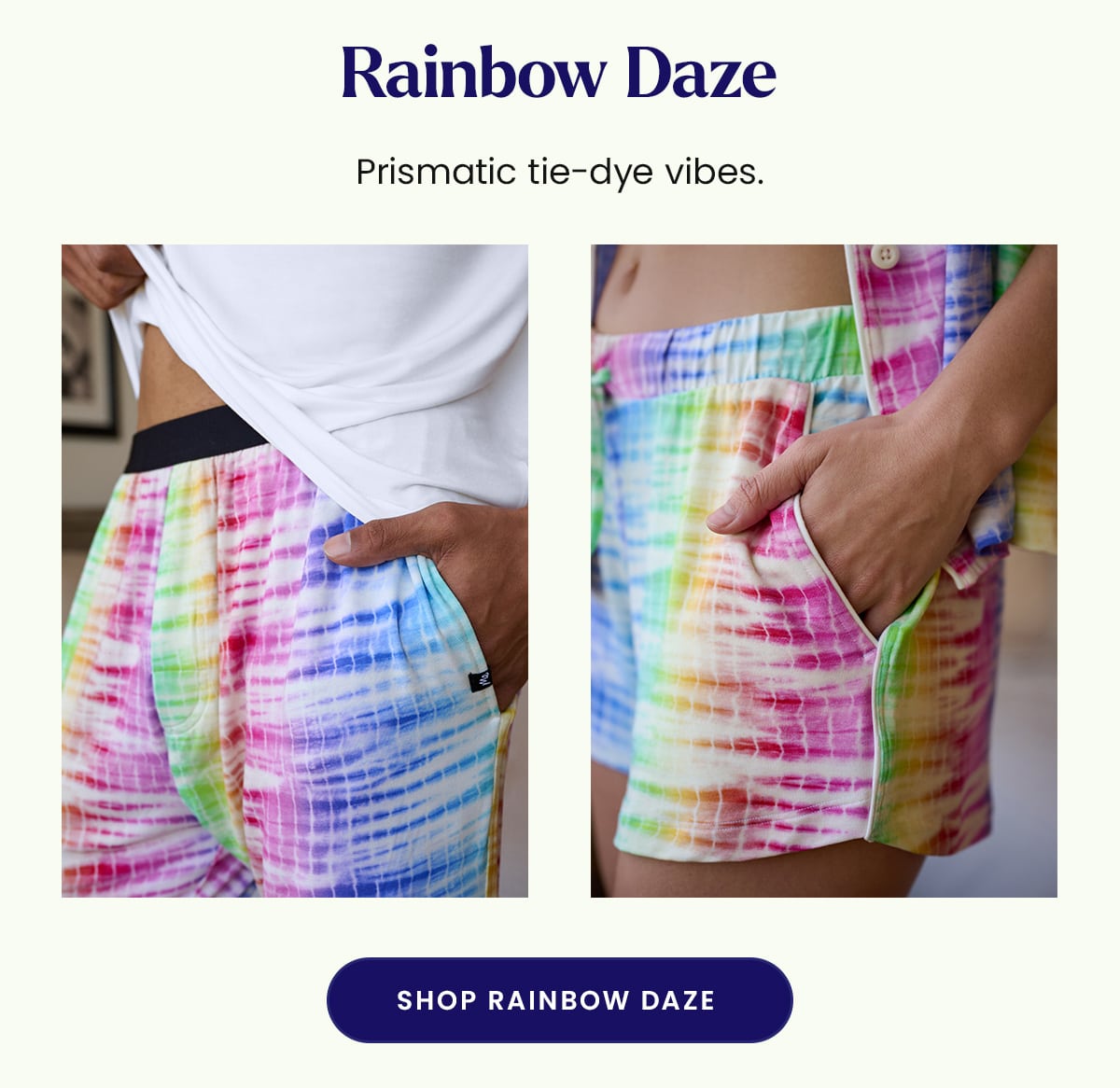 Rainbow Daze | Prismatic tie-dye vibes. | Shop Rainbow daze