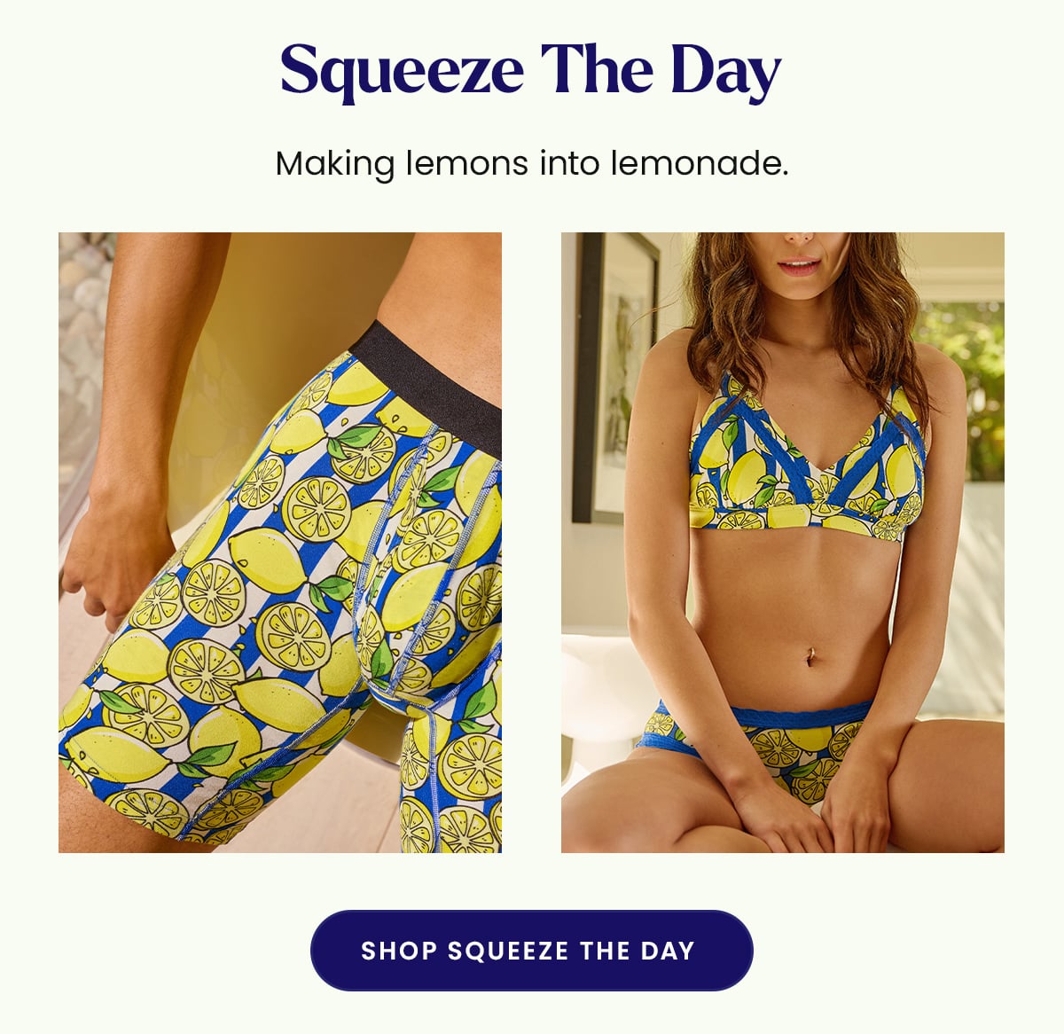 Squeeze the day | Making lemons into lemonade. | Shop squeeze the day