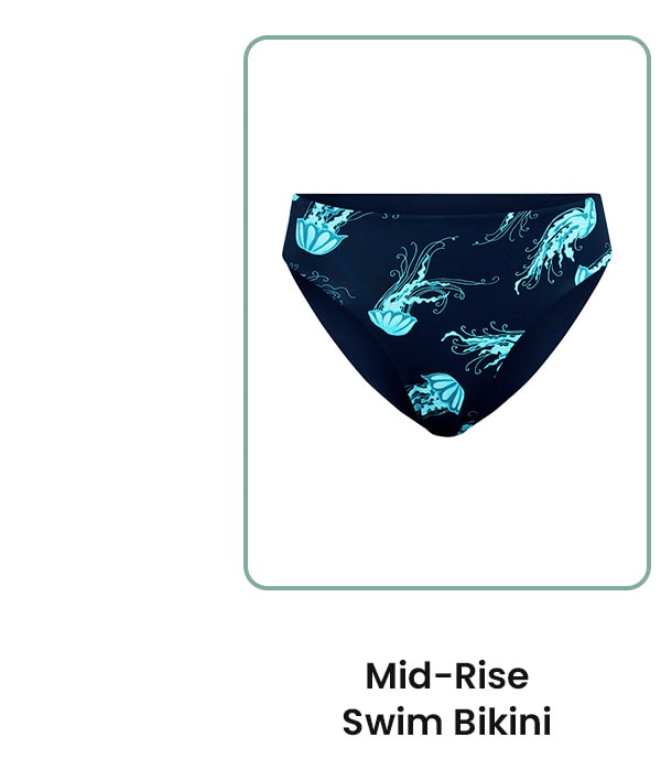 Mid-rise swim bikini