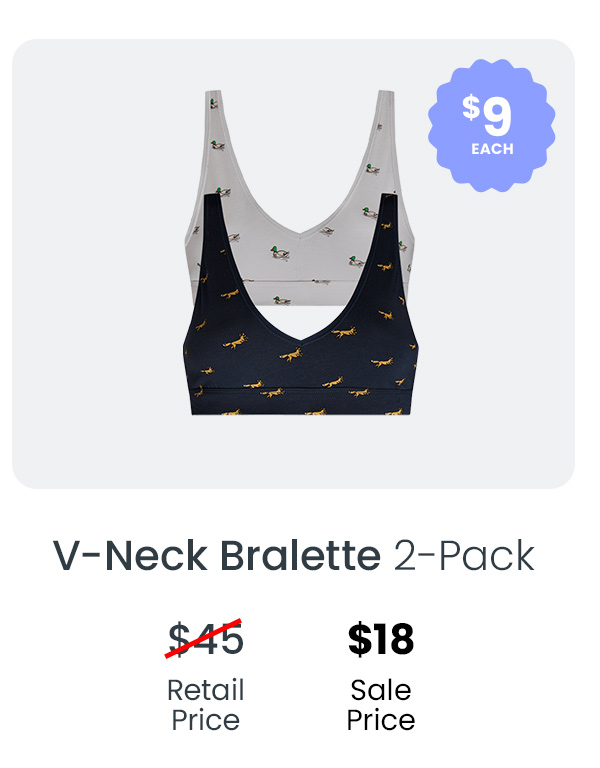 V - Neck Bralette 2-Pack | $18 Sale Price